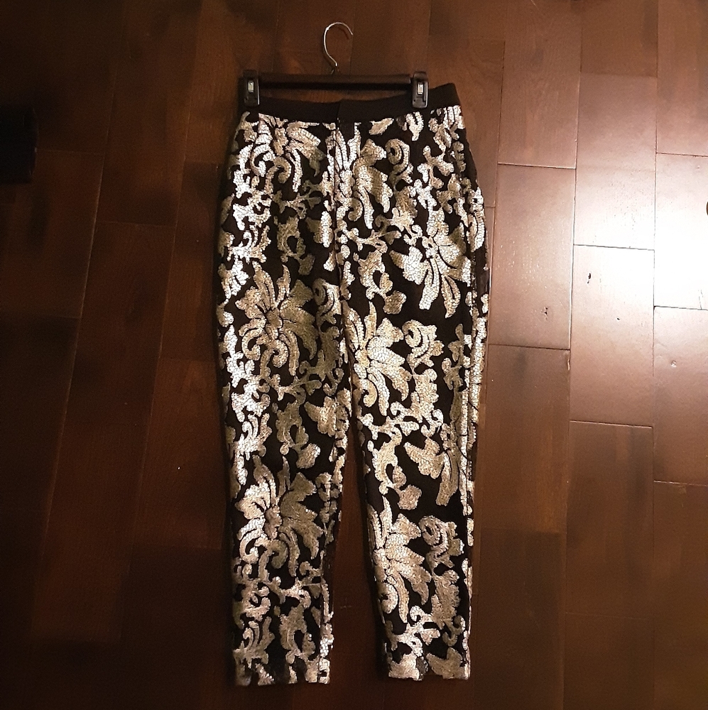 Black & gold party trousers